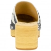 Zueco Tacón Mujer Piel Animal Print Vaca Punta Cuadrada Help The Trees 7768410
