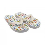 Chanclas de Mujer Blancas y Rosas Estampado Frutas Marca Air-SQ Modelo 6-367