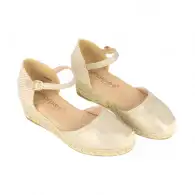 Alpargatas de Esparto con Cuña Baja y Pulsera para Mujer - Amarpies ACX26481