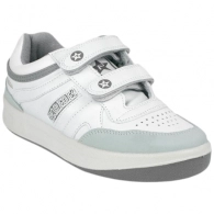 Deportivo Paredes Retro Hombre Piel Blanco Negro Velcro 101
