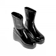 Botines Mujer Cuña Alta Plataforma Charol Mustang 51951