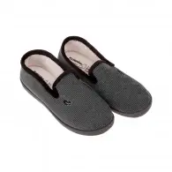 Zapatillas de Estar por Casa Hombre Invierno Cerradas Pana Londres marrón gris y azul marino Plumaflex 12249