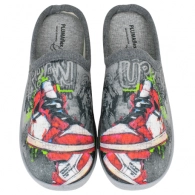 Zapatilla Descalza Gris Plana Basket One Plumaflex 12340