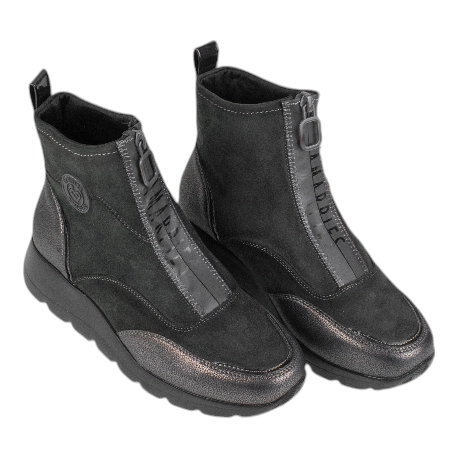botin deportivo mujer con cremallera delantera - Amarpies AMD27098 