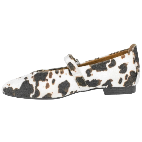 Bailarina Mary Jane Animal Print Vaca Plana D´Angela DDN29001-VA