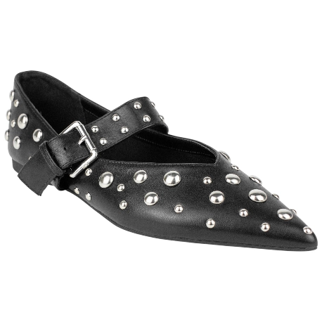 Bailarina Mary Jane Punta Fina Plana con Tachas Corina M5635