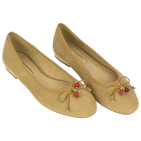 Bailarina Plana Mujer Lazo y Abalorios Corina M 6100