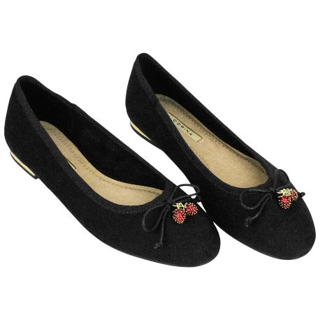 Bailarina Plana Mujer Lazo y Abalorios Corina M 6100