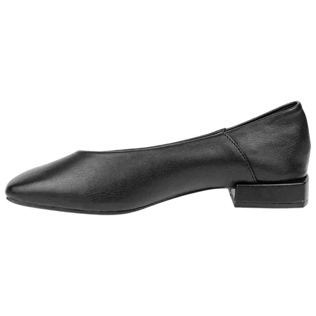 Bailarina Negra Tacón Cuadrado Punta cuadrada Buonarotti 3415