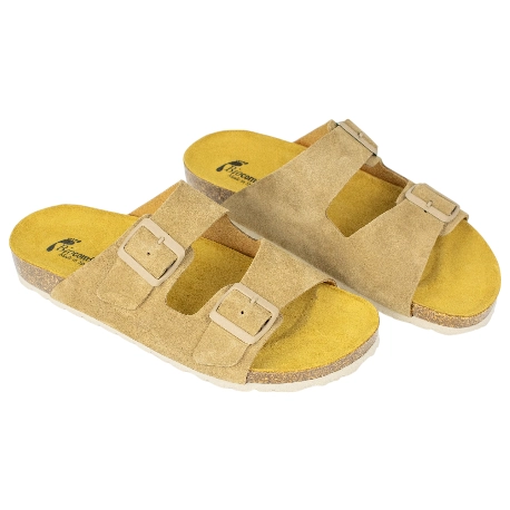Sandalias Dos Hebillas Piel Serraje Biocomfort B-3015
