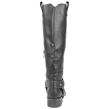 Bota Alta Mujer con Estribo de quitar Negro Plana Punta Cuadrada Corina M4821