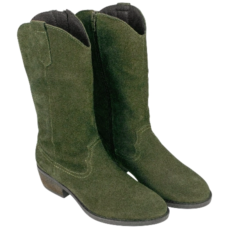 Bota Campera Media Caña Piel Mujer Tacón Medio Harper MAAT