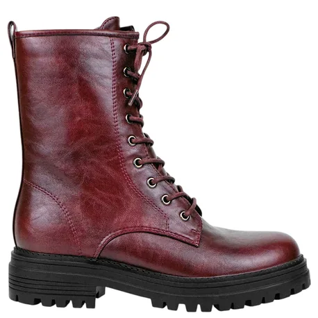 Bota Militar Plataforma Cremallera y Cordón Buonarotti 3355