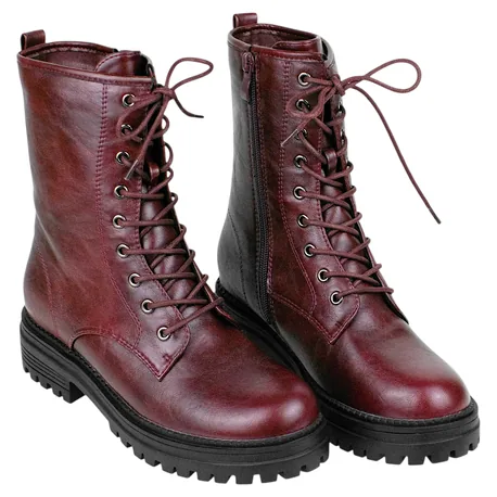 Bota Militar Plataforma Cremallera y Cordón Buonarotti 3355