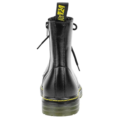 Bota Militar Piel Plana Cordón y Cremallera Losal 1013