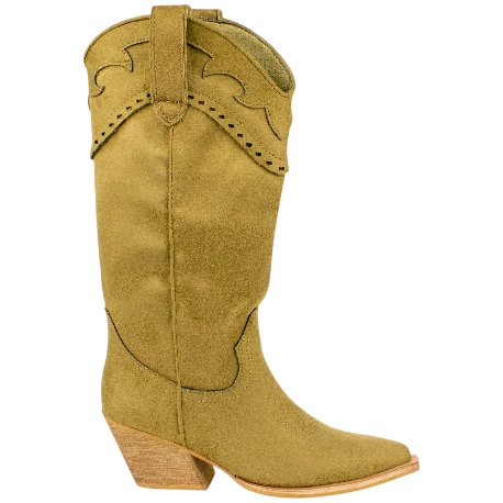 Bota Campera Marrón Tacón Ancho Medio Corina