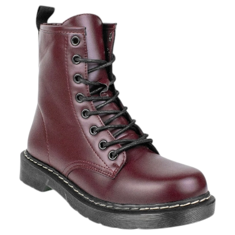 Botas Militares para Mujer con Forro de Pelo y Cremallera - Prisska GX320