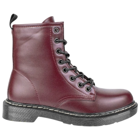 Botas Militares para Mujer con Forro de Pelo y Cremallera - Prisska GX320