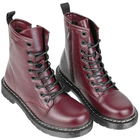 Botas Militares para Mujer con Forro de Pelo y Cremallera - Prisska GX320