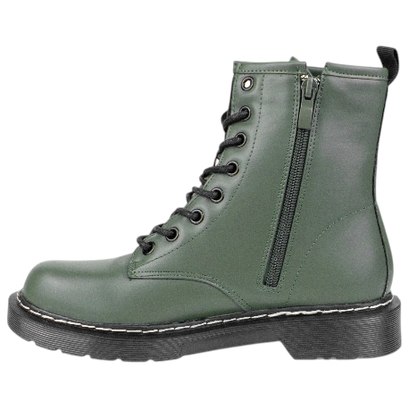 Botas Militares para Mujer con Forro de Pelo y Cremallera - Prisska GX320
