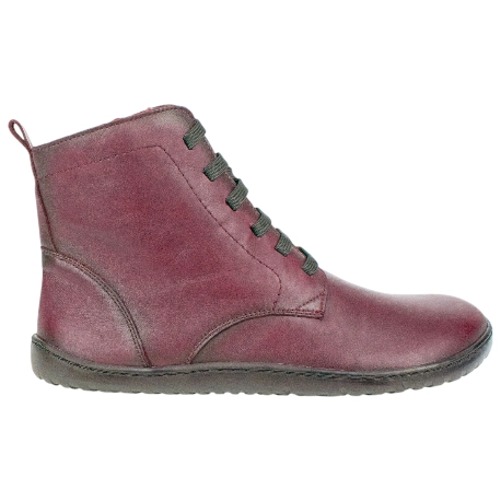 Botín Barefoot Mujer Piel Cordones y Cremallera Plano Vivant V-2753