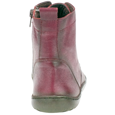 Botín Barefoot Mujer Piel Cordones y Cremallera Plano Vivant V-2753