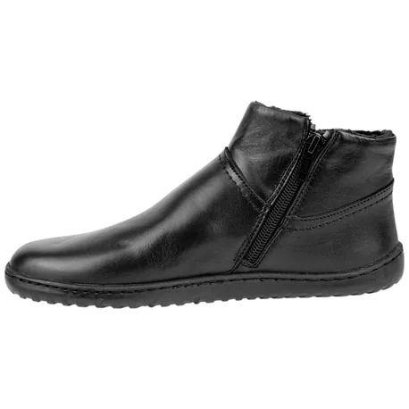 Botín Barefoot Piel Negro con Cremallera VIvant V-2750