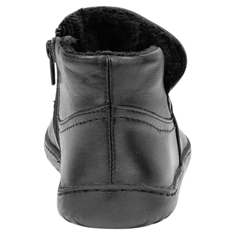 Botín Barefoot Piel Negro con Cremallera VIvant V-2750