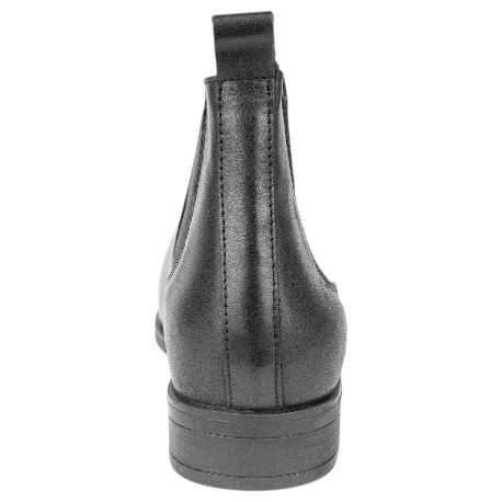 Botines Chelsea de Piel Negros con Elásticos Laterales y Tacón Bajo - Innovation 39244