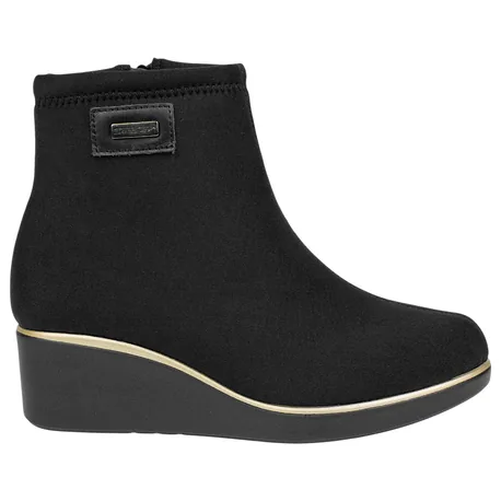 Botín Waterproof Negro Licra Adaptable Plantilla Extraíble Cuña Media Doctor Cutillas 64816