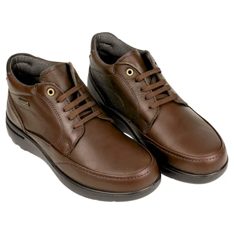 Botín Waterproof Piel Marron Plano Cordón Luisetti 31024 NA- W