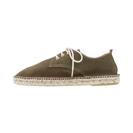Alpargata Cordones Hombre Piel Serraje Carmen García 71S16