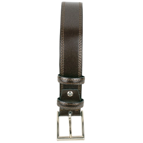 Cinturon Hombre de Piel con Brillo Doble Pespunte Blesrok 805