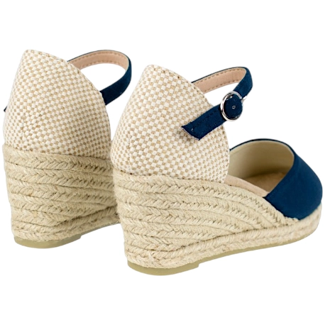 Cuña de Esparto para Mujer Tela Beis Fucsia Negro Rojo Verde 5 Cuerdas Hebilla y Correa Amarpies ACX26484