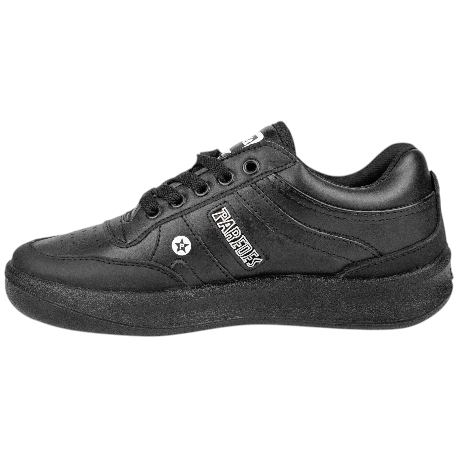 Deportivo Paredes Retro Hombre en Piel Negro con Cordones 100