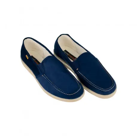 Zapatillas de casa y calle para hombre cerradas azul marino estilo mocasín