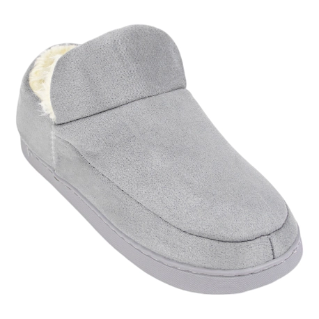 Botas de casa para hombre grises con forro de pelo