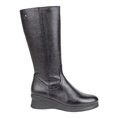 Bota Piel Cuña Media Cremallera Kaola 7620