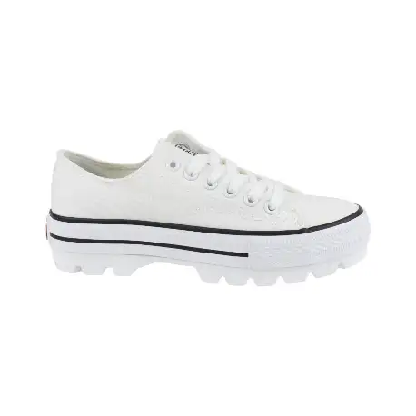 Zapatilla Lona Lois Blanca de Mujer con Plataforma puntera de goma Verano 61362