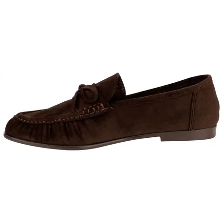 Mocasín Mujer Plano Marrón Chocolate Antelina Joia FF-81