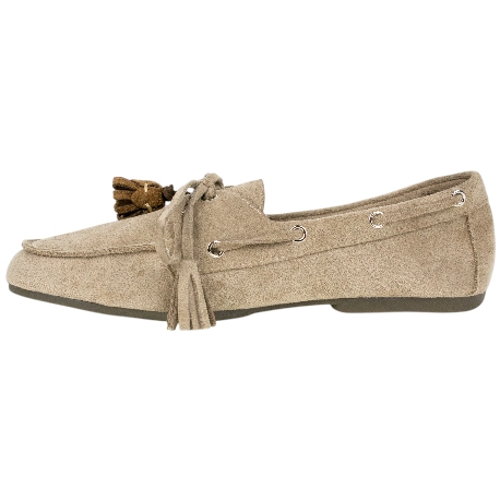 Zapato Mocasín Antelina Plano con Borlas Marquiiz 1509