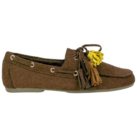 Zapato Mocasín Antelina Plano con Borlas Marquiiz 1509