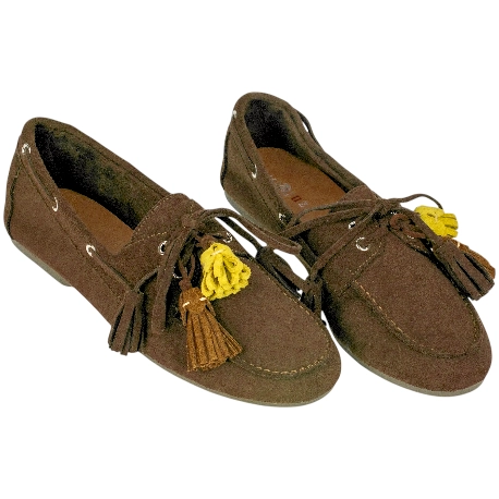 Zapato Mocasín Antelina Plano con Borlas Marquiiz 1509