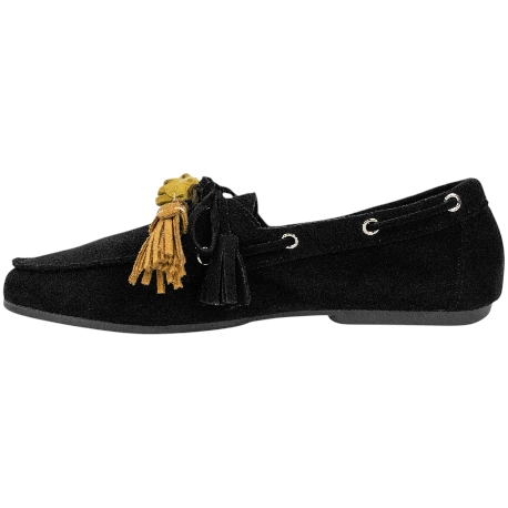 Zapato Mocasín Antelina Plano con Borlas Marquiiz 1509