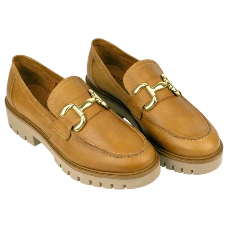 Mocasín Piel Teñido y Engrasado a Mano Plataforma Wikers