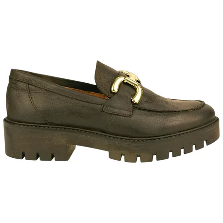 Mocasín Piel Teñido y Engrasado a Mano Plataforma Wikers