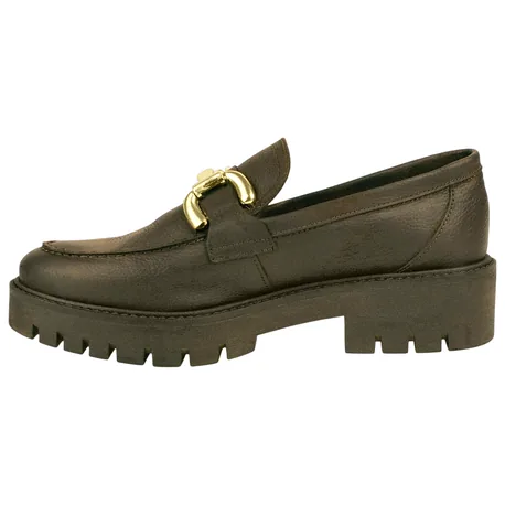Mocasín Piel Teñido y Engrasado a Mano Plataforma Wikers