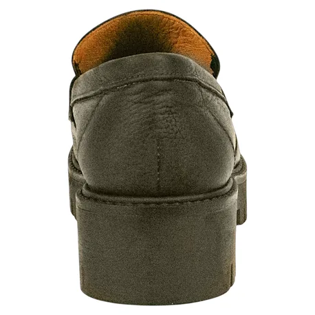Mocasín Piel Teñido y Engrasado a Mano Plataforma Wikers