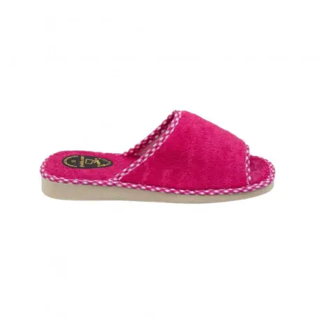 Zapatilla Casa Mujer Verano Abierta Toalla  Azul/Rosa 3007