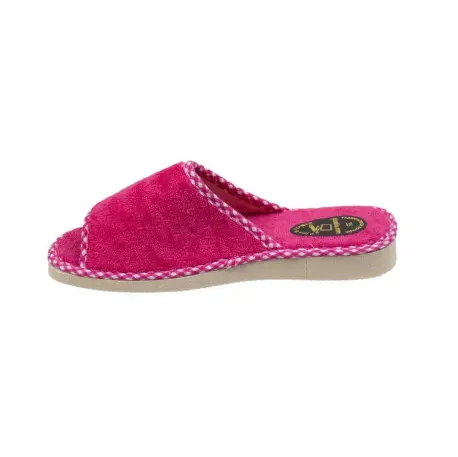 Zapatilla Casa Mujer Verano Abierta Toalla  Azul/Rosa 3007